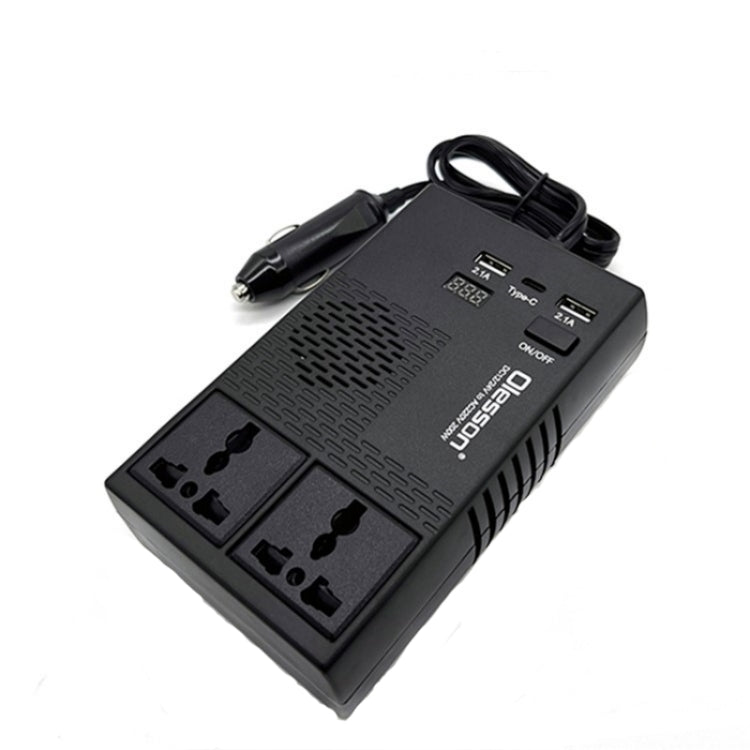 12V to 220V Car High-Power 200W Power Socket Car Charger Cigarette Lighter Car Inverter, 12V to 220V