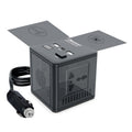 With LED Digital Display Car Power Inverter 150W Power Socket 2Type-C+2USB Car Charger, 150W 2USB