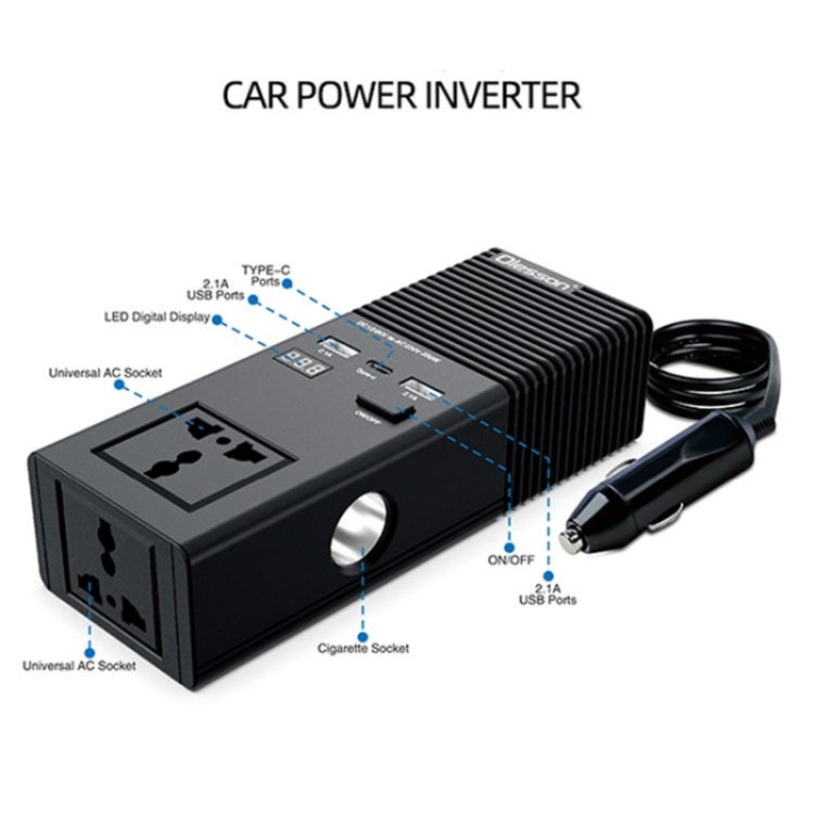 12V to 220V Car Power Inverter 200W Power Socket Car Cigarette Lighter Charger, 12V to 220V 200W