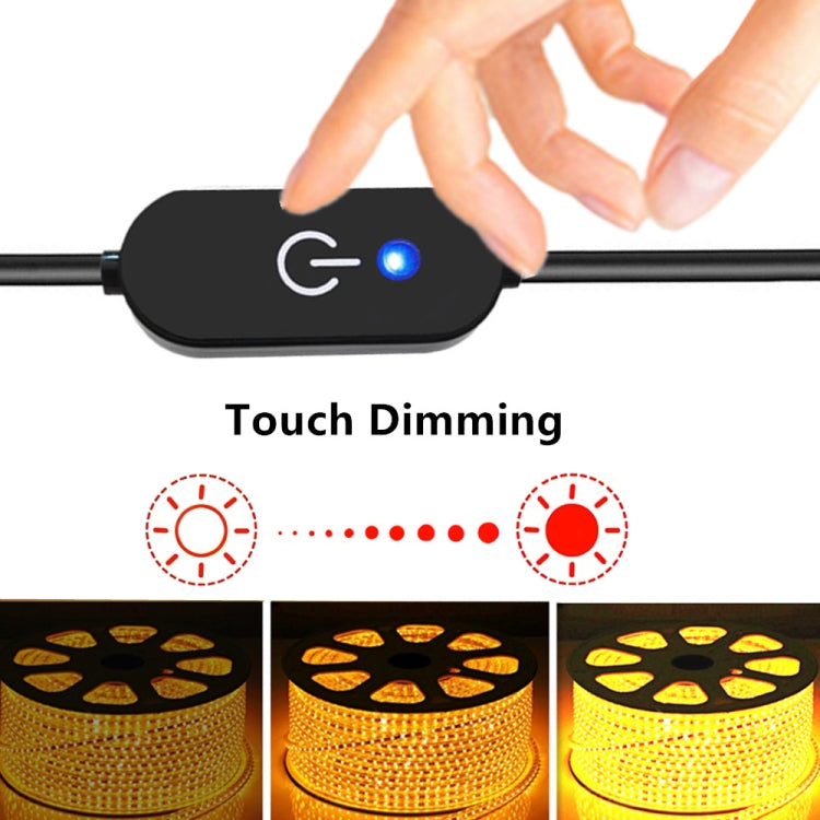 JUNSUNMAY DC 5.5mmx2.5mm LED Touch Inline Dimmer Switch Controller for Single Color, Length 30cm, DC 5.5mmx2.5mm