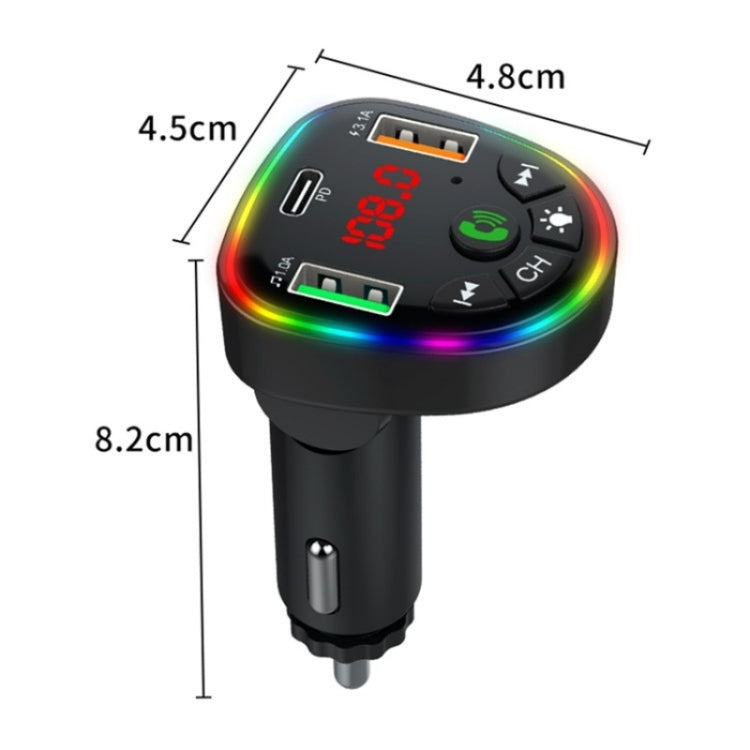 P25 Phone Dual USB Cigarette Lighter Charger Bluetooth Hands-Free Car Player, P25