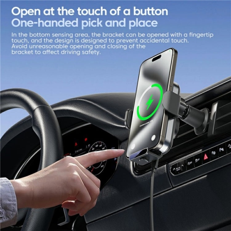 X10s Car Air Vent Hook 66W High Power Intelligent Induction Wireless Charger, X10s (Tarnish), X10s (Silver)