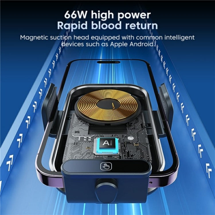 X12s Car Air Vent Wireless Charger 66W High Power Intelligent Induction Holder, X12s, X12s (Tarnish)