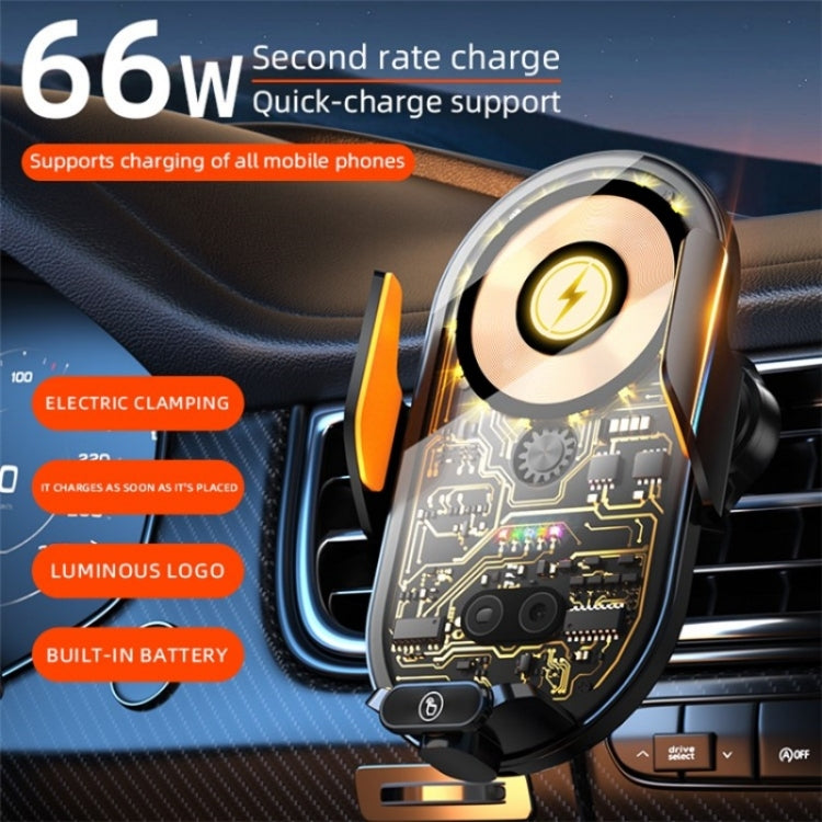 C23 66W Car Air Vent Phone Holder Wireless Charger, C23 (Black), C23 (Gold), C23 (Grey)