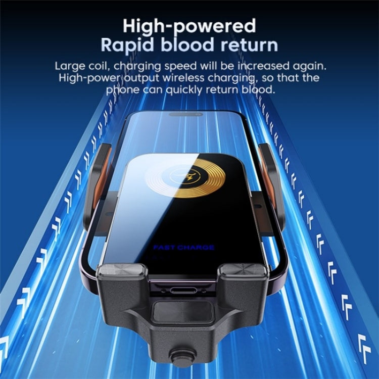 X15 Wireless Charger Mobile Phone Bracket Car Air Vent Cell Phone Mount Holder, X15 (Silver), X15 (Black)