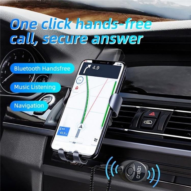 W8 With Telescopic Cable Car Audio Adapter Bluetooth Receiver FM Transmitter, W8