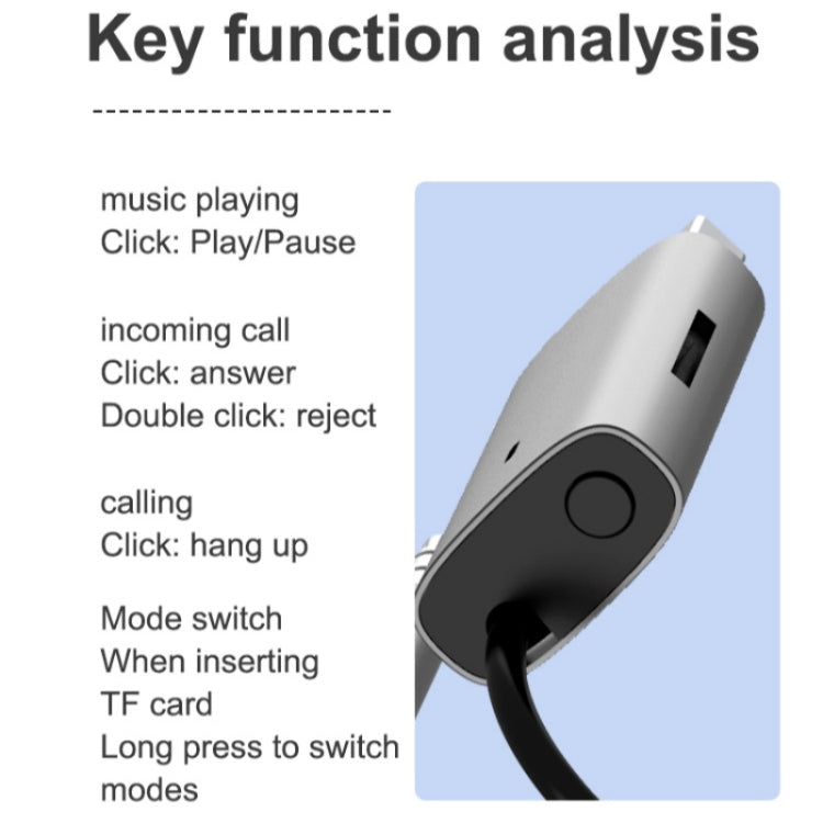 M01 Car Bluetooth Receiver Hands-Free Call  3.5mm AUX Stereo Car Wireless Adapter, M01