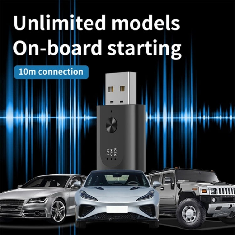 M08 USB Bluetooth 5.3 Adapter Hands-Free Call Car Wireless Audio Receiver, M08