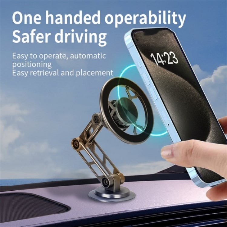 G188 Aluminum Alloy Adjustable Cellphone Stand Car Dashboard Magnetic Phone Holder, G188 Gold, G188 Grey, G188 Silver