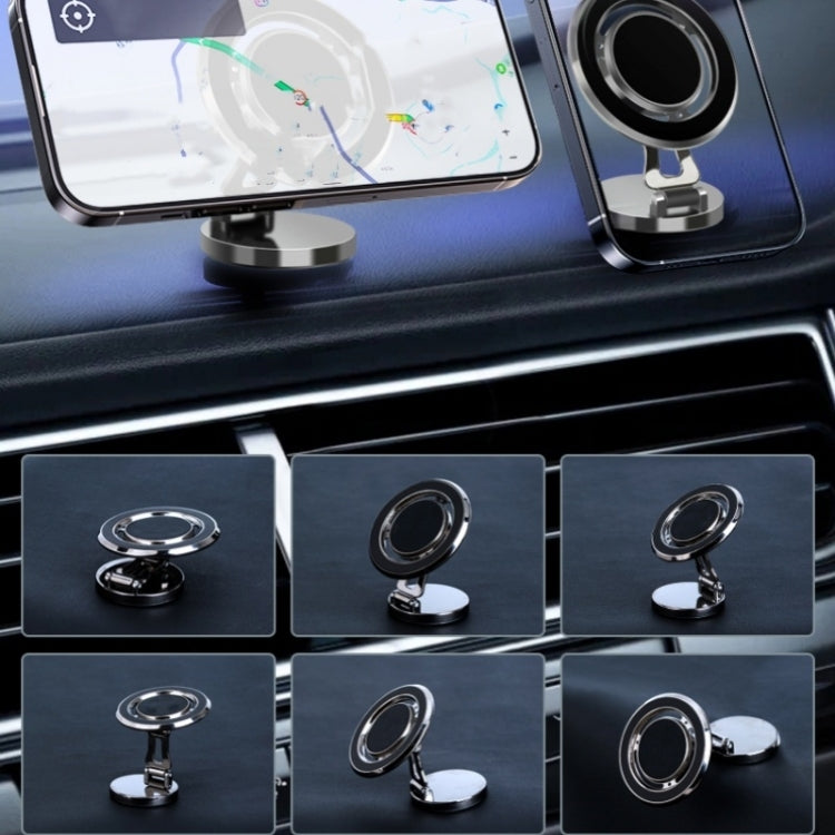 G168 Rotatable Cellphone Stand Car Dashboard Windshield Magnetic Phone Holder, G168 Grey, G168 Silver