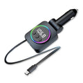 C76 Retractable Cable PD 30W Car Charger Cigarette Lighter Adapter Bluetooth FM Transmitter, C76
