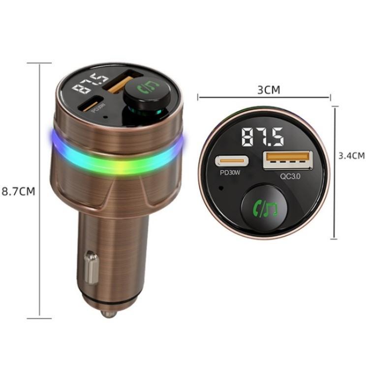 C74 Bluetooth 5.3 Car Charger PD 30W Fast Charging  with Digital Display, C74