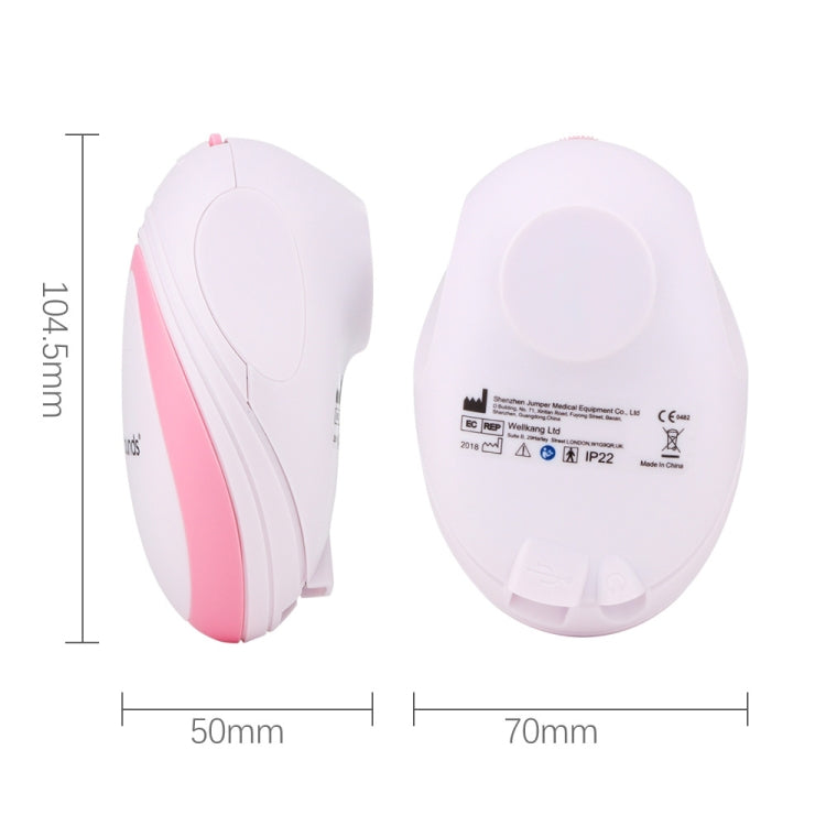 JPD-100S Mini Household Fetal Doppler Prenatal Pocket Baby Ultrasound Detector Angel Sound Heartbeat Pregnant Doppler Monitor, JPD-100S (Pink)