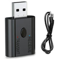 W12 AUX Adapter USB Dongle 2 In 1 Bluetooth 5.3 Car Audio Transmitter Receiver, W12