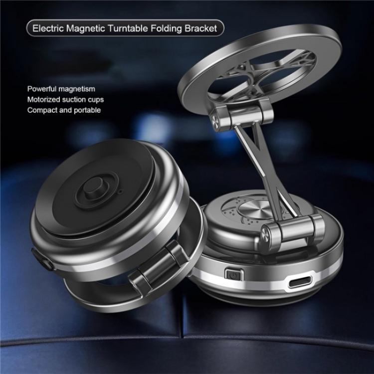 C6 Adjustable Folding Rotating Car Stand Vacuum Suction Cup Magnetic Phone Holder, C6