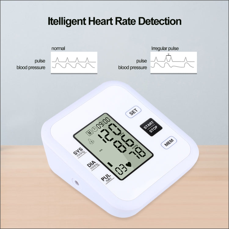 RZ205 Blood Pressures Automatic Digital Upper Arm Heart Beat Rate Pulse Monitor Meter Tonometer Medical Equipment Sphygmomanometer