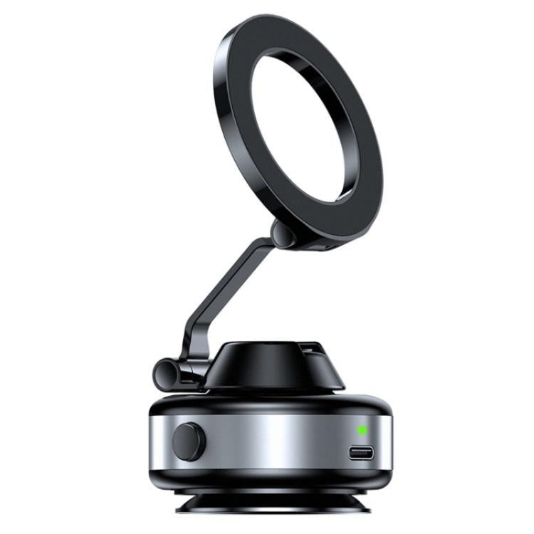 X98 Magnetic Vacuum Suction Electric Absorption Cellphone Stand Desktop Car Phone Holder, X98 (Silver), X98