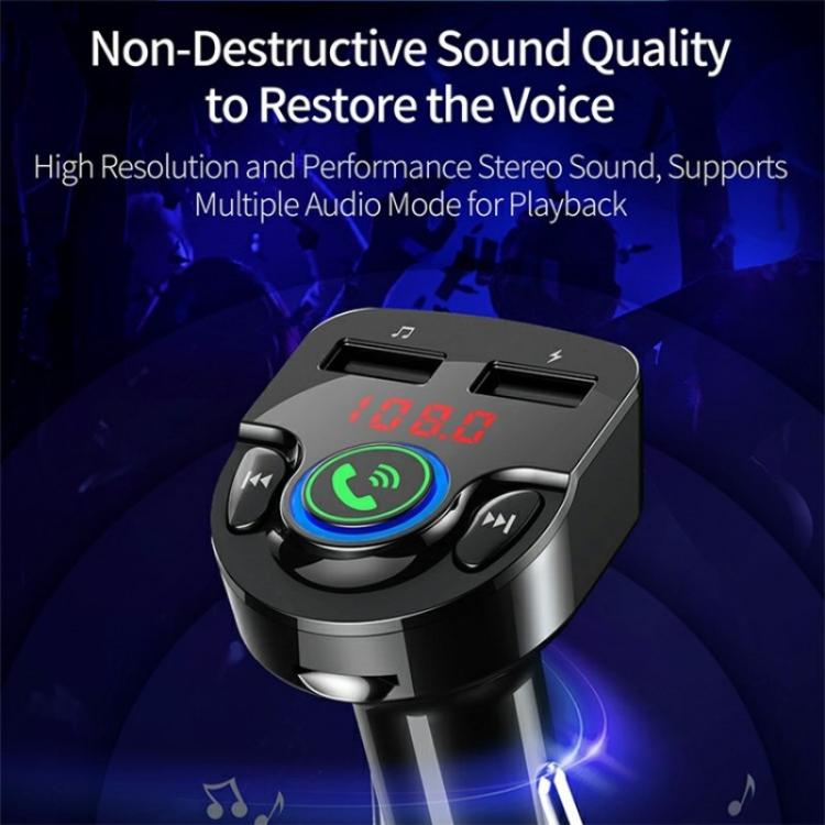 G32 Bluetooth MP3 Player Voice Navigation Car Charger Voltage Detection FM Transmitter, G32