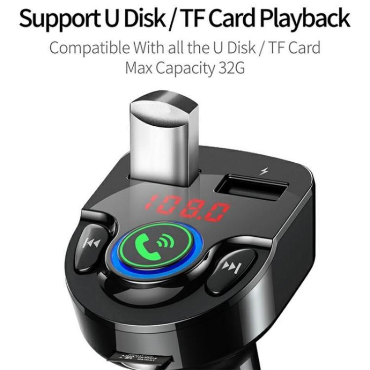 G32 Bluetooth MP3 Player Voice Navigation Car Charger Voltage Detection FM Transmitter, G32