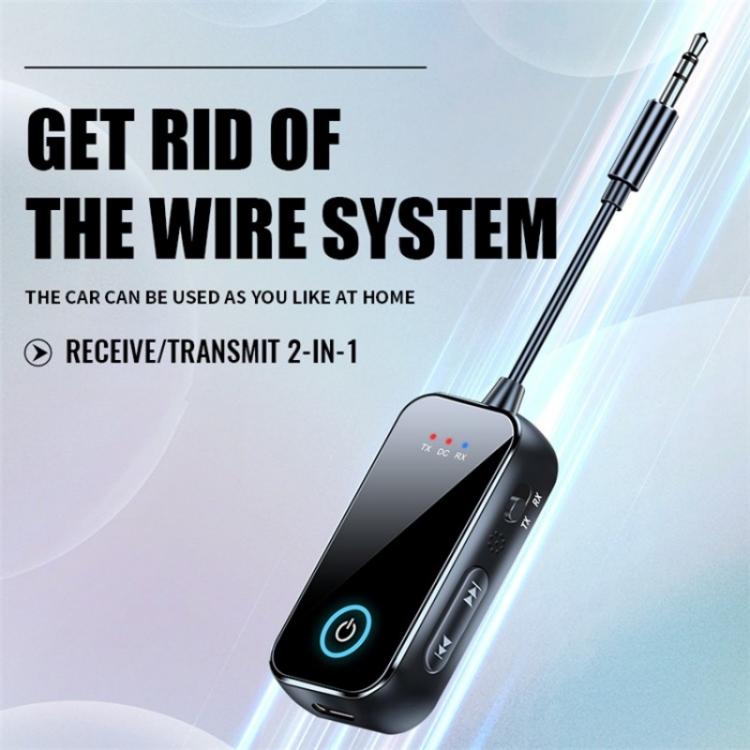 T80 2-in-1 Car AUX / TV / Speakers Wireless Bluetooth-Compatible 5.4 Receiver / Transmitter