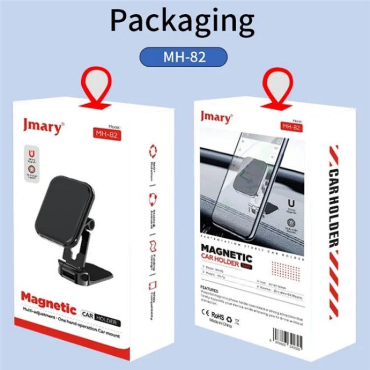 JMARY MH-82 Car Dashboard Zinc Alloy Foldable Magnetic Phone Holder, MH-82