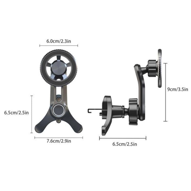 V005 360 Degree Rotatable Air Vent Holder Bracket Compatible With MagSafe Car Phone Mount, V005 (Gear Type), V005 (Single Hole)
