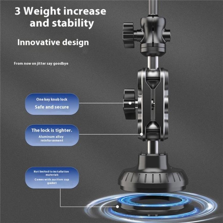 XWJ037 Suction Cup Base Long Arm Cellphone Bracket Short Type MagSafe Car Phone Holder, XWJ037