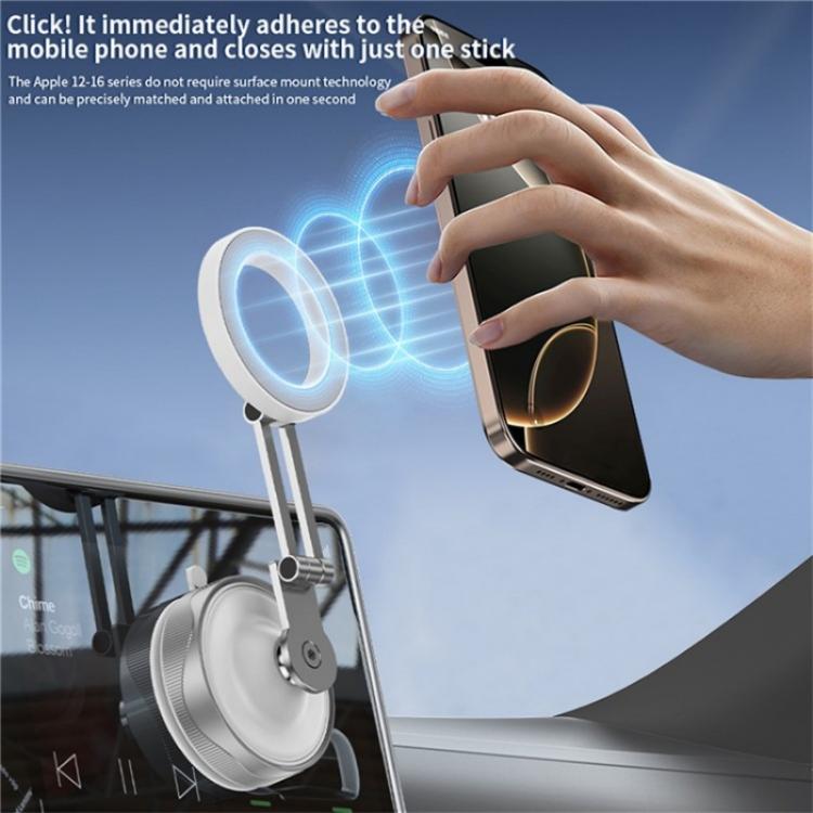 X30 Car Foldable Cell Phone Stand Suction Cup Mount Vacuum Magnetic Car Phone Holder, X30