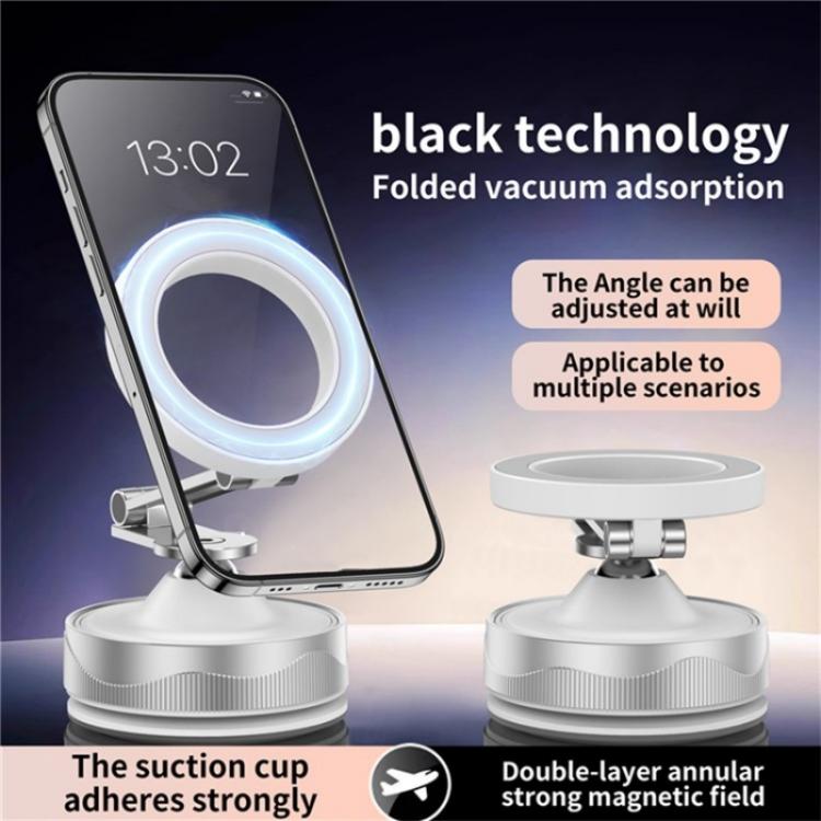 X30 Car Foldable Cell Phone Stand Suction Cup Mount Vacuum Magnetic Car Phone Holder, X30