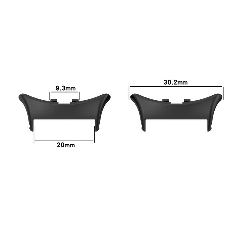 1 Pair 20mm 316 Stainless Steel Metal Watch Band Connector, For vivo watch5