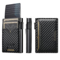 The Suteni carbon fiber pattern double-sided card insertion button automatically ejects the card box