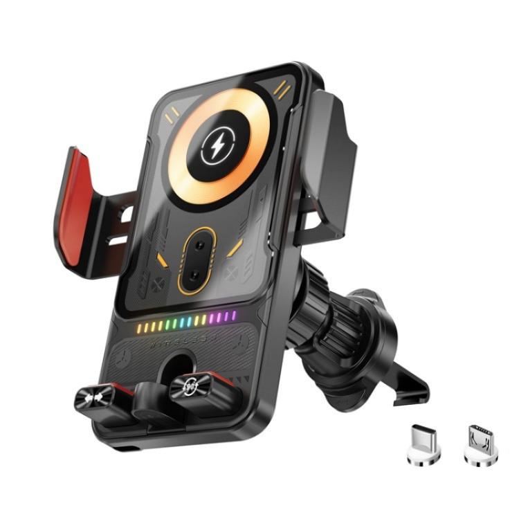 SD19 Wireless Charger 15W Magnetic Fast Charging Car Air Vent Mount Phone Holder, SD19 (Black), SD19 (Grey)