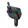 L4 Fast Charging Car Charger MP3 Player Retractable Cable FM Transmitter, L4