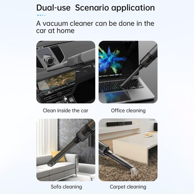 V16S With 200ml Dust Box Rechargeable Dust Blower Portable Handheld Car Vacuum Cleaner, V16S
