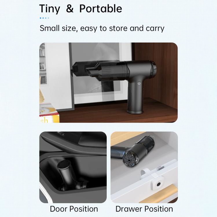 V16D 7 Nozzles 2 in 1 Car Vacuum Cleaner Powerful Suction Rechargeable Handheld Dust Blower, V16D