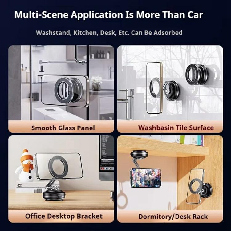 X64 Car Phone Mount Foldable Magnetic Electric Vacuum Suction Smartphones Bracket, X64
