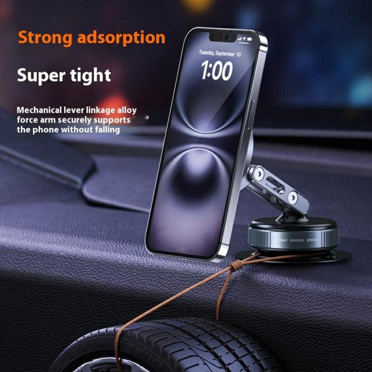 X53 Vacuum Suction Cup 360 Rotation Foldable Cellphone Bracket Magnetic Car Dashboard Phone Holder, X53