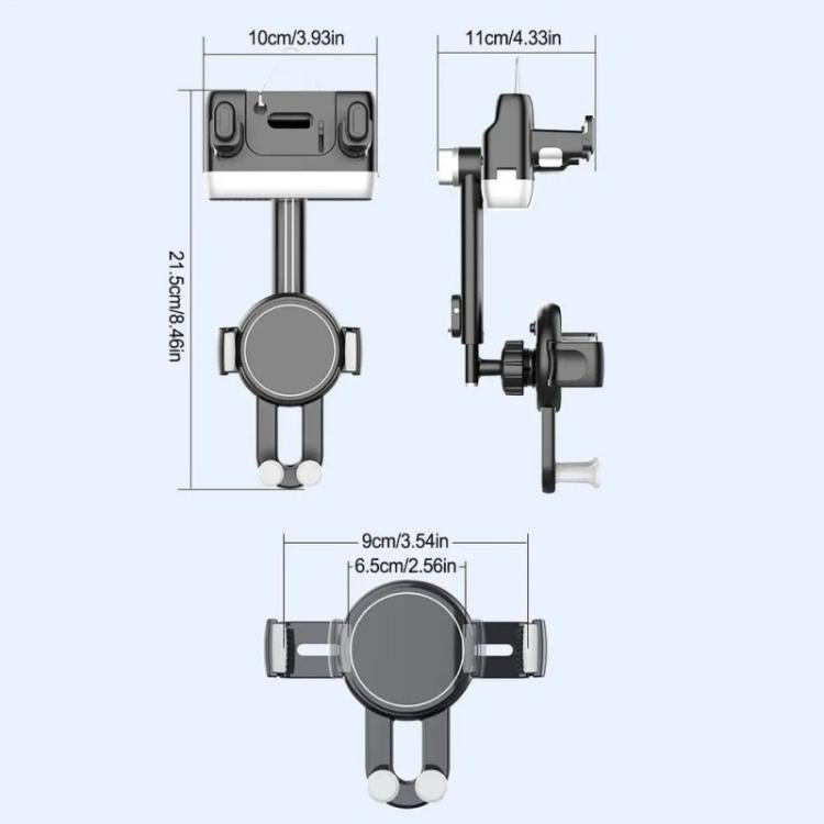 H256 360 Degree Rotation Cellphone Navigation Bracket Car Rearview Mirror Phone Holder, H256