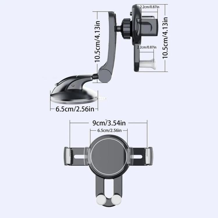 X253 Dashboard Suction Cup Holder Multifunctional 360 Degree Rotating Car Phone Mount, X253