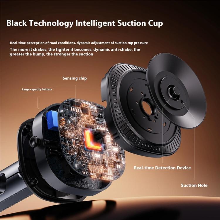 X75 360 Degree Rotation Magnetic Bracke Car Phone Holder Electric Suction Cup Holder, X75