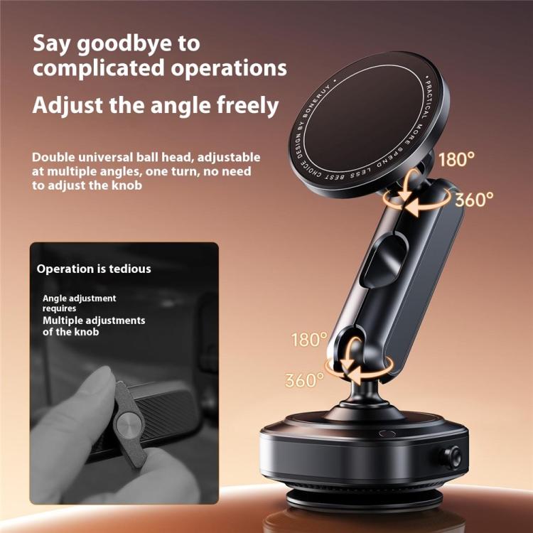 X75 360 Degree Rotation Magnetic Bracke Car Phone Holder Electric Suction Cup Holder, X75