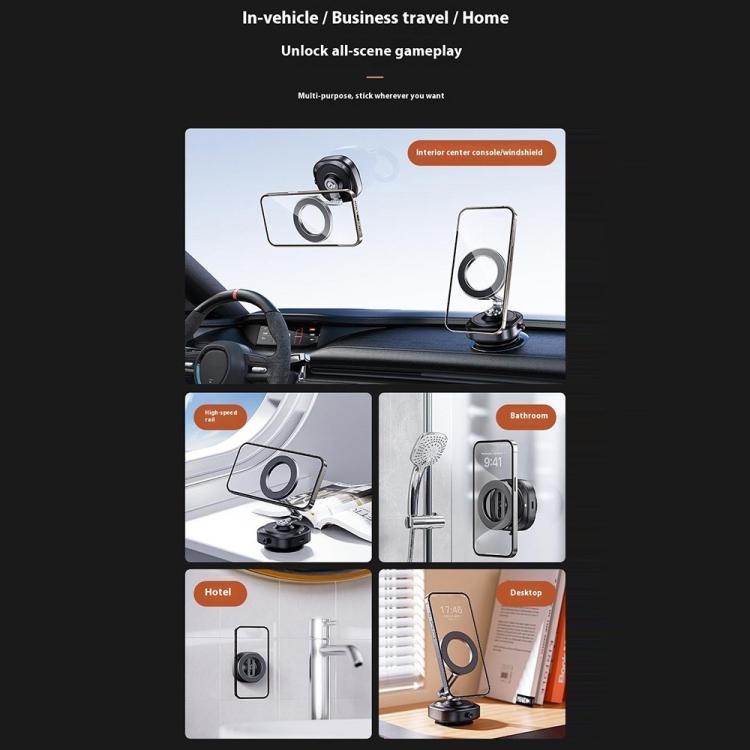 X74 Car Dashboard Electric Vacuum Suction Cup Magnetic Phone Holder, X74