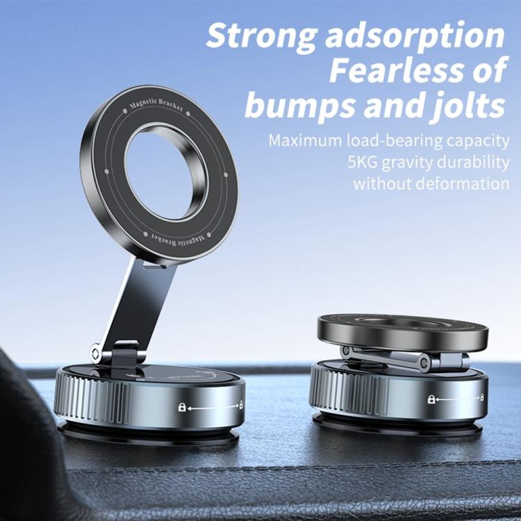 K1 360 Degree Rotation Foldable Navigation Stand Magnetic Car Phone Holder Suction Cup Base, K1