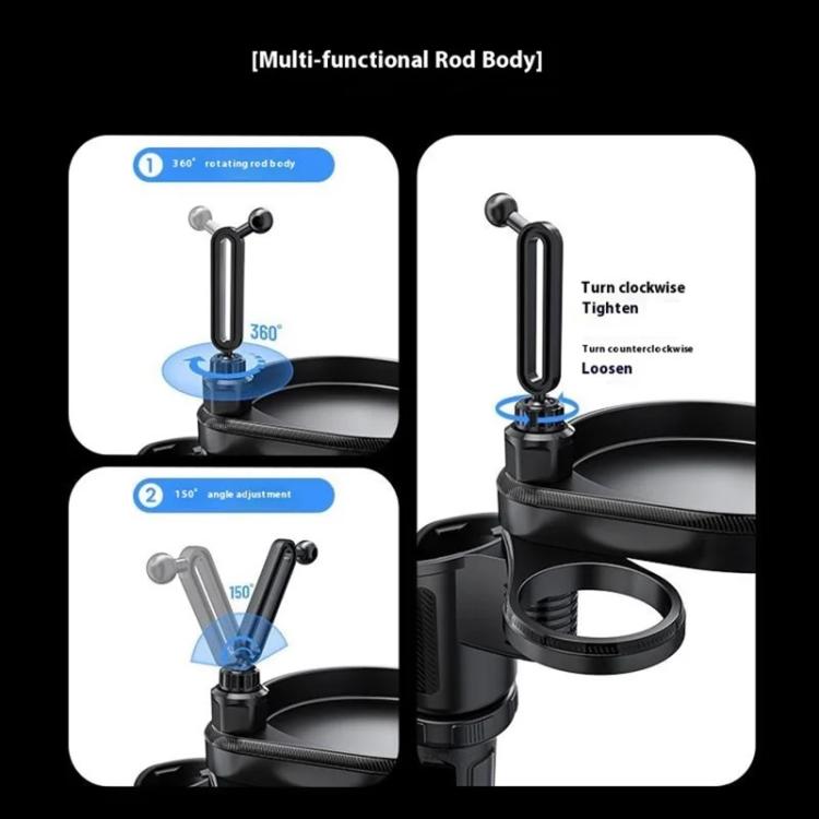 CP242 Universal 4 in 1 Car Phone Holder Cup Holder Tray Stand Car Cup Holder Expansion Tray, CP242