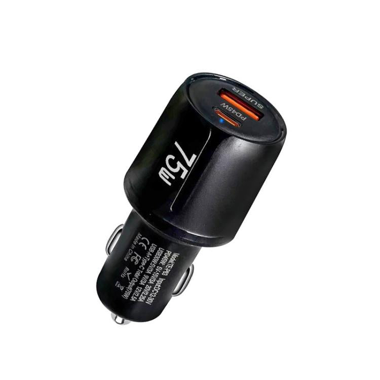 TE-P63 PD45W USB-C+USB 3.0 Multi Compatibility Protocol Car Charger, TE-P63