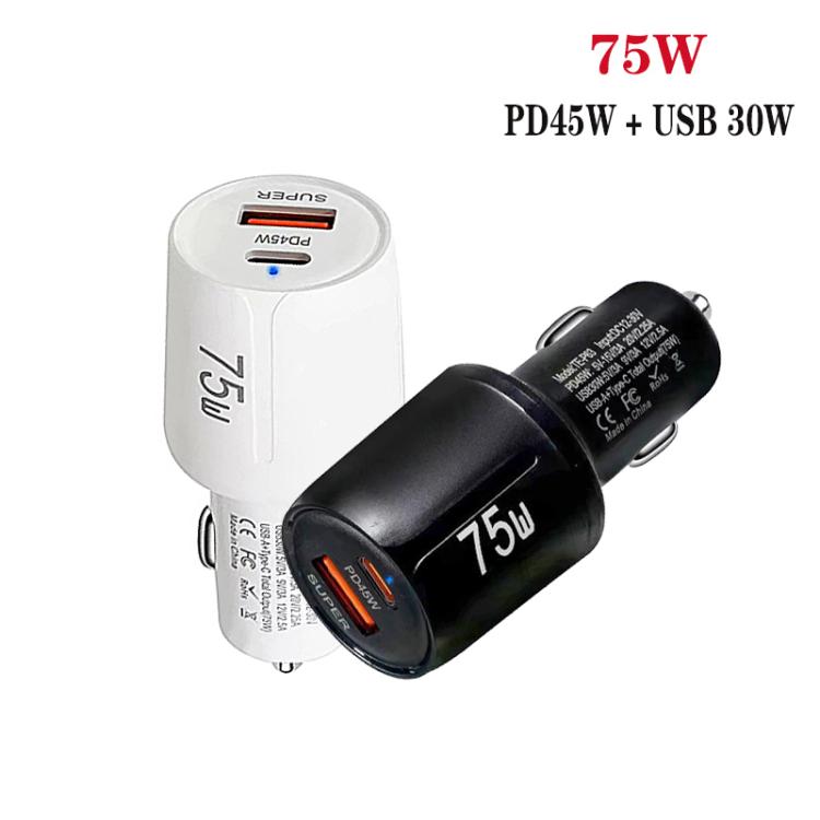 TE-P63 PD45W USB-C+USB 3.0 Multi Compatibility Protocol Car Charger, TE-P63