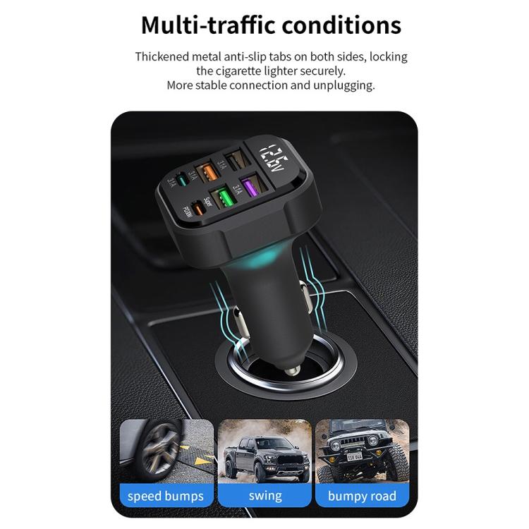 K35 USB Ports Car 3.1A QC3.0 Fast Charging Adapter Cigarette Lighter Charger, K35