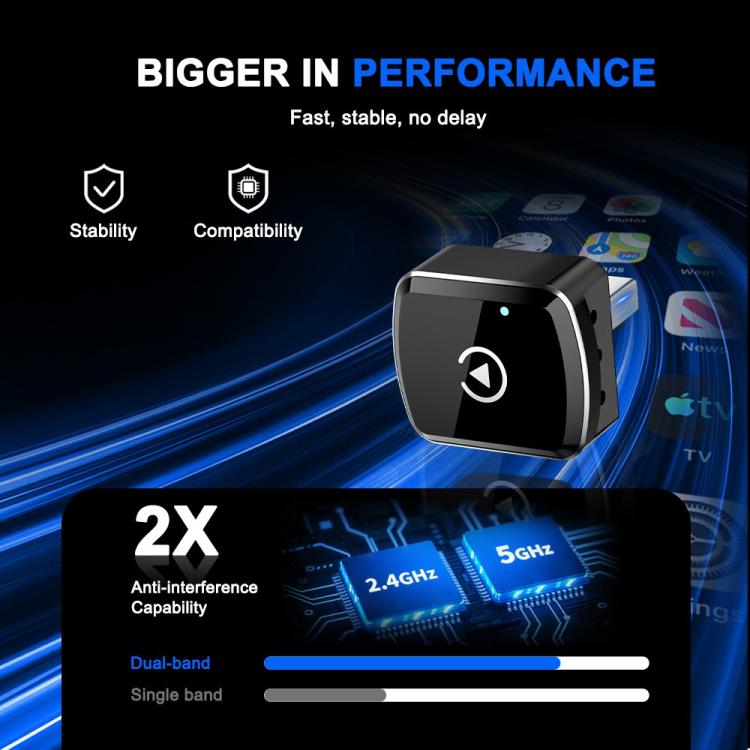 M39 CarPlay / Android Auto Vehicles 2 in 1 AI Box Wireless Car Adapter, M39