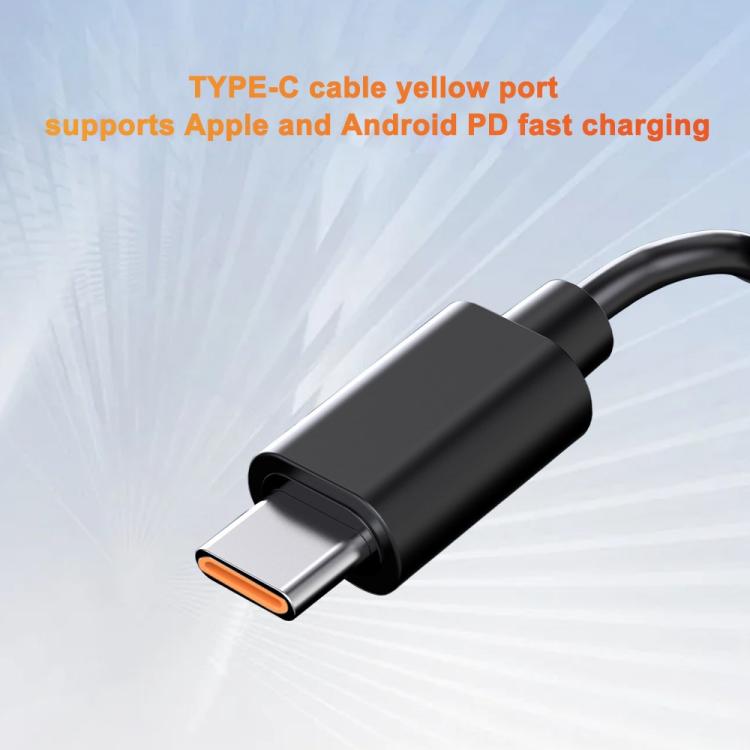 K56 Car PD30W Fast Charger Cigarette Lighter Adapter with Type-C Spring Cable, K56