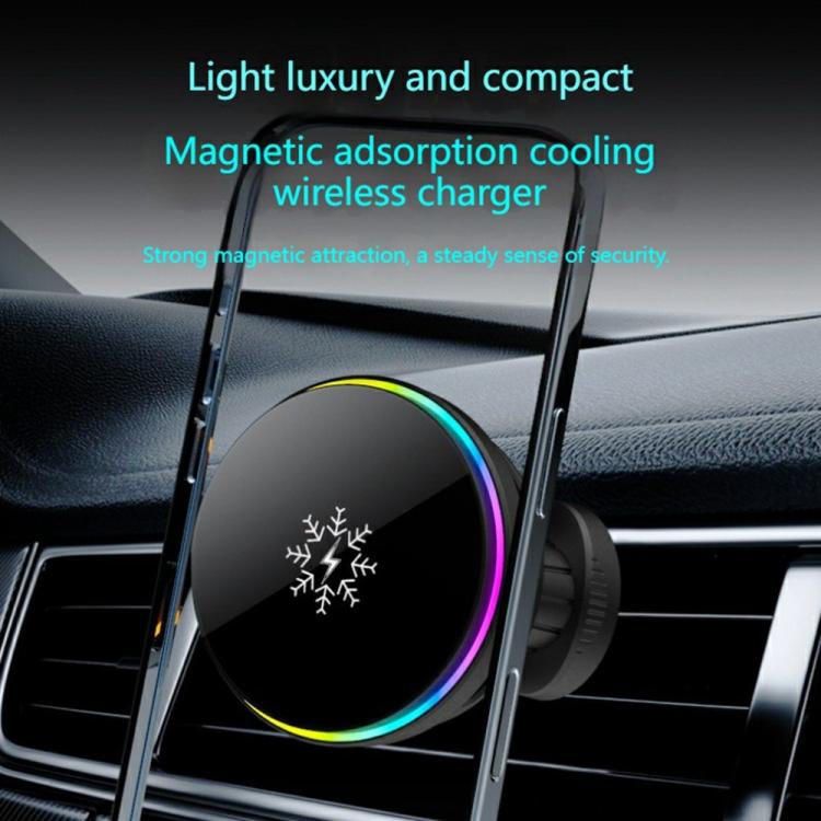 S32 Fast Charging Car Phone Holder 15W Semiconductor Cooling Magnetic Car Wireless Charger, S32